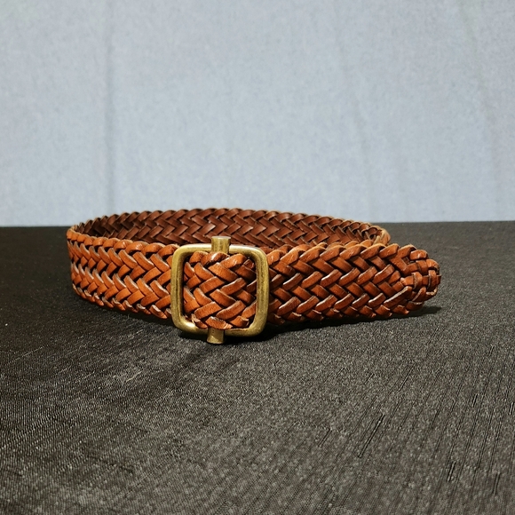 Genuine leather woven belt - Picture 1 of 4